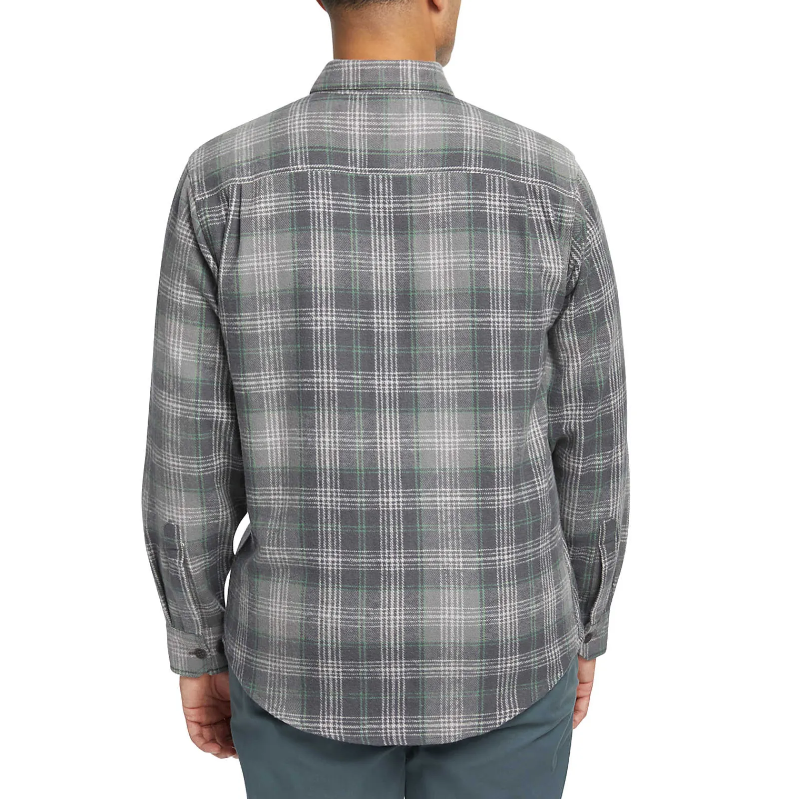 glacier_heavyweight_long_sleeve_flannel_shirt_3.webp Wolverine Glacier Heavyweight Long Sleeve Flannel Shirt Greystone Plaid Clearance