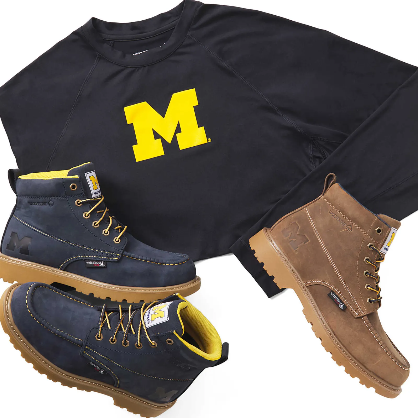 Wolverine X Valiant University Of Michigan Sun-Stop Eco Long Sleeve Tee Dark Navy Fashion